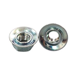 Quality M16 Color Zinc Hexagon Flange Nut Passivated Finish for Heavy Industry wholesale