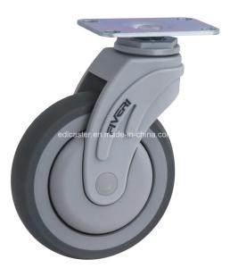 Quality 5&quot; 145kg Plate Swivel TPR Caster K5205-736 Grey Color Perfect for Caster Application wholesale