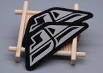 Microfiber Embossed Reflective Logo Heat Transfer Labels For Garments