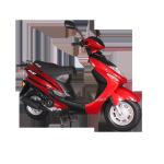 White And Red Color Two Wheel Gas Moped Scooter 3.6 Nm / 7500 Rpm Torque