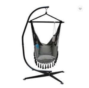 Quality Outdoor Furniture Steel Stand Cotton Hanging Chair for Camping Port of loading Qingdao wholesale
