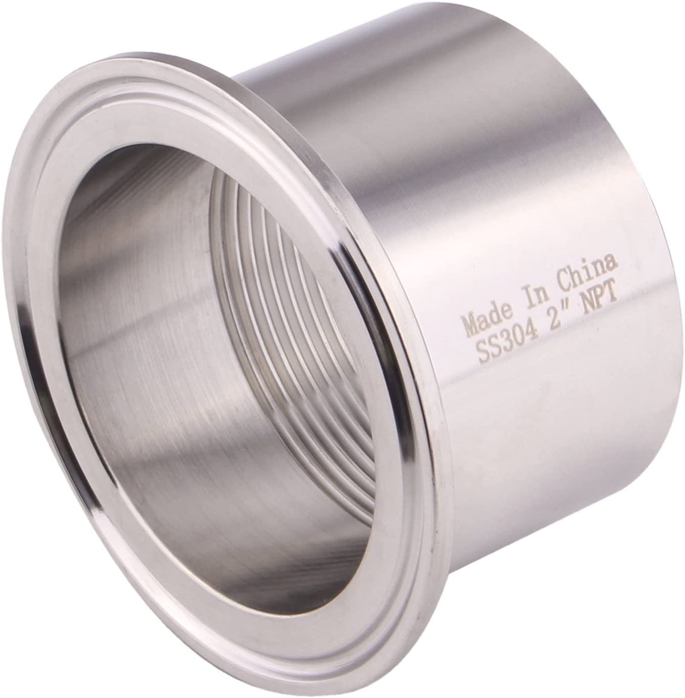 Customized Sanitary Female Threaded Pipe Fitting to 2.5 Inch TRI CLAMP OD 77mm Ferrule