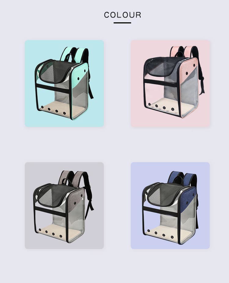 PVC Completely Transparent And Foldable Pet Travel Carrier Pet Carrier Backpack