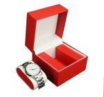 Waterproof PU Leather Watch Box With Jewelry Drawer Storage Display Box Custom