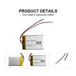 Customized Li Ion Polymer Battery 600mAh 3.7V 500mah Rechargeable Battery