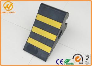 Quality Anti Slip Truck Rubber Wheel Stopper with Reflective Mark Weather Resistant wholesale