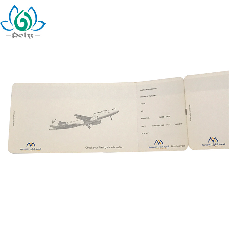 Self Check Paper Airline Boarding Pass Ticket Thermal