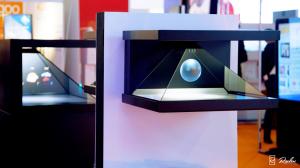 Quality 270 Degree 3 Sided 21.5 Inch 3D Hologram Display Box Holographic 3D Pyramid Showcase wholesale