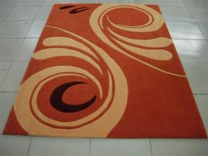 Quality Handtufted Acrylic Carpet And Rug Orange Mordern Rug wholesale