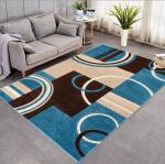Watered flower and Half Circle Living Room, Bedroom Living Room Floor Carpets
