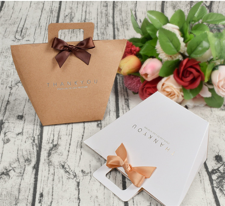 Bulk Festival Gift Brown Kraft Paper Bags For Food Snacks Packaging Shopping
