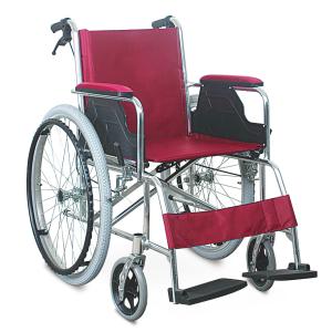Quality Deep Red Aluminum Manual Wheelchair Bariatric For Elderly People wholesale