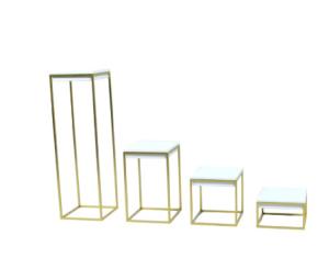 Quality Stainless Steel Jewelry Display Stands White PU Leather Jewelry Store Showcases wholesale