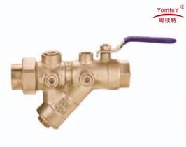 Quality yomtey brass ball valve with strainer wholesale