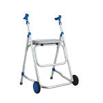 2 Wheels Aluminum Medical Folding Rollator Walker with Seat
