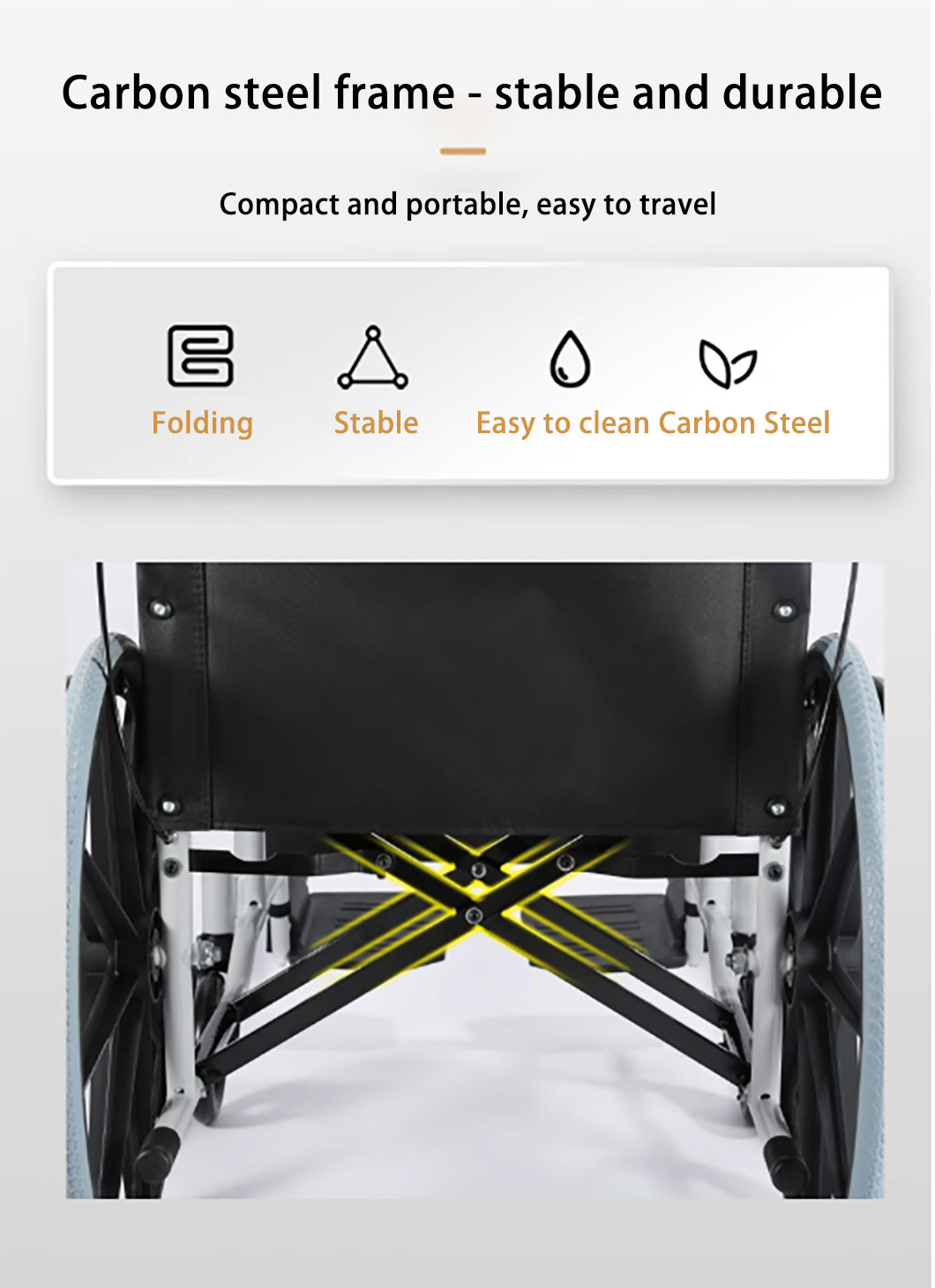 Manual Wheel Chair With Commode Elderly And Disabled Drive Medical Manual Wheelchair