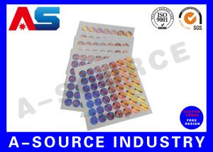 Quality Holographic Sticker Printing , Custom Holographic Stickers For Chemical Box anti-fake stickers wholesale
