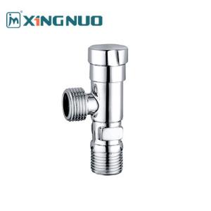 Quality nickel plating brass angle valve with Wrench slot Finish Brass Foot Valve with Stainless Steel Decorative Cover wholesale