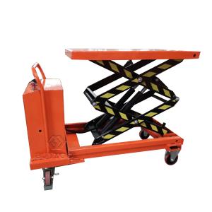 China Turntable Long-Table Top Foot-Operated Mobile Lift Tables 750kg 230mm DC Power Semi Electric on sale