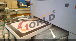 ABS Plastic Resin Marble Stone Grinder 4ft Width Plywood Particle Board 3 Heads Widebelt Calibrating Sander BSGR-R-RP13