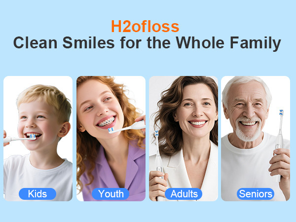 Professional 2-in-1 Sonic Teeth Cleaning Combo Soft Bristle Electric Toothbrush Water Flosser Whitening Waterproof Household