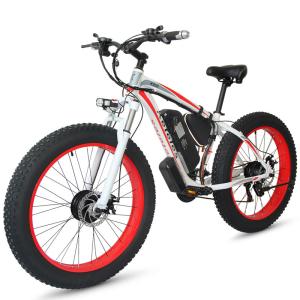 Quality 48V Dual Motor Dual Battery Ebike Shimano 21Speed Geared 26”X4.0”Fat Tire wholesale