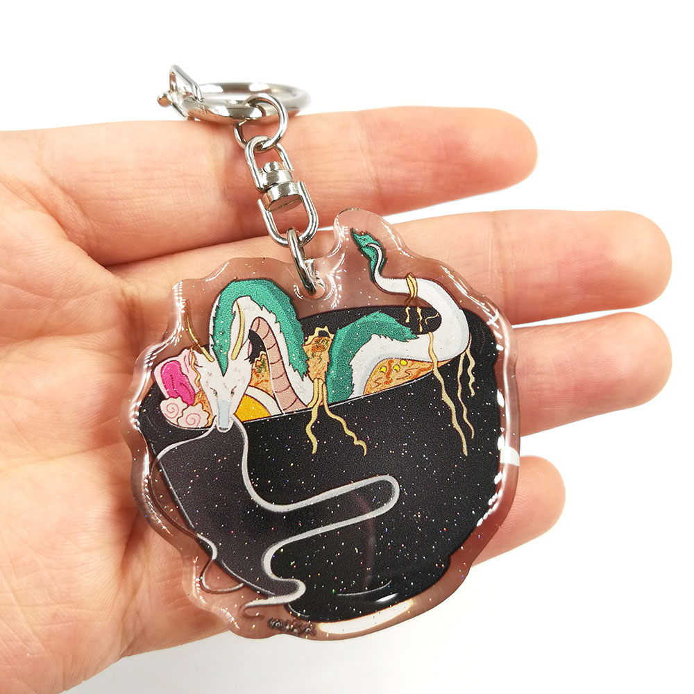 Custom halloween design double epoxy coated charm acrylic glitter cartoon charm for kids festive gifts
