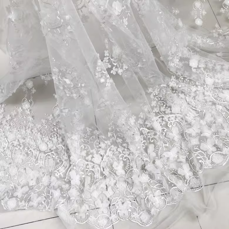 YARN DYED Wedding Lace Fabric 100% Polyester/Cotton for Women and Men Home Textile