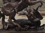 St. George Slaying The Dragon Statue Bronze Metal Craft Life Size Religious