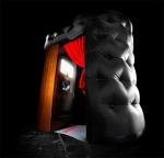 Black With Red Advertising Inflatables Photo Booth For Exhibition
