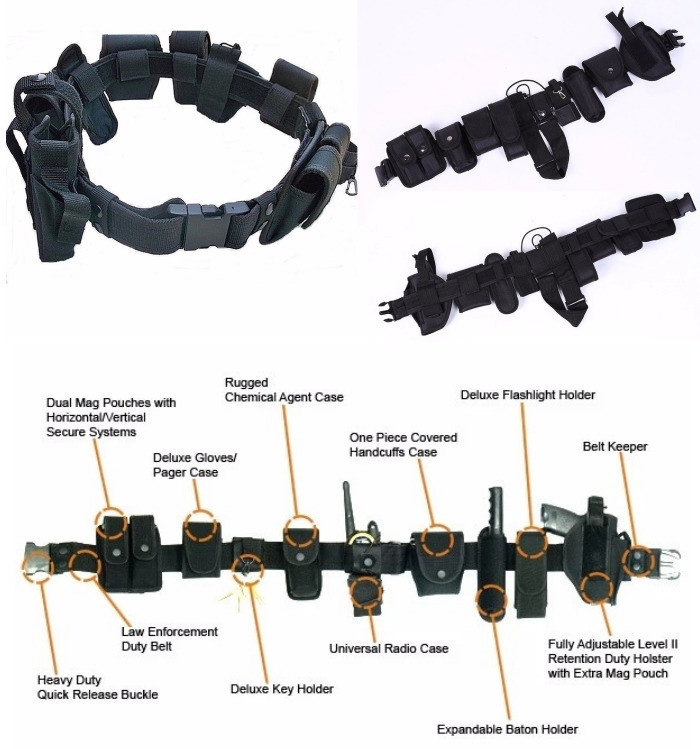 High Wear Resistance Military Duty Belt , Oxford Cloth Police Utility Belt