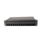 Low Power Loss 14 Slots Fiber Media Converter For 10/100/1000 Mbps Ethernet