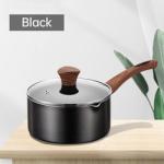 16 / 18 / 20cm Kitchen Sauce Pans Non Stick With Comfortable Wooden Handle