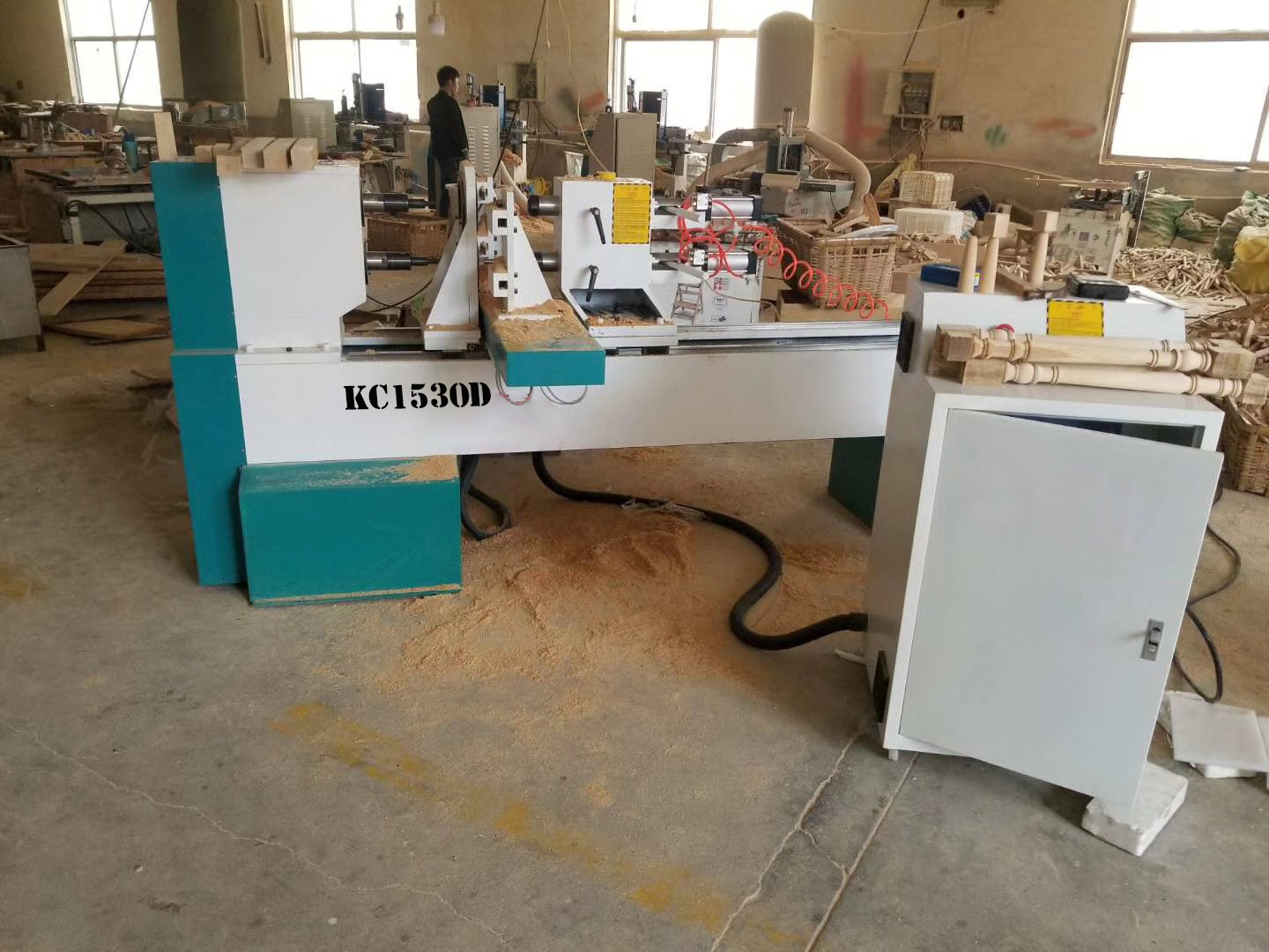 KC1530-D fastest speed woodworking cnc wood turning lathe