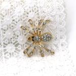 Alloy Material Fashion Brooch Pin Gold Spider Shape For Clothes 2.5cm×3cm