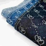 Printed Bulk Denim Material Heavy Weight 11 Oz Denim Fabric