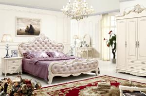 Quality luxury French style solid wood bedroom furniture wholesale