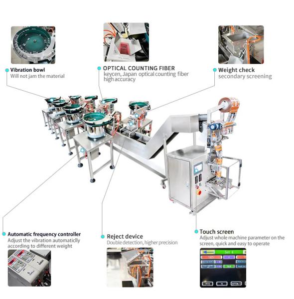 Plastic Bag Sealing Screw Counting Packing Machine Bolts Fastener Packaging
