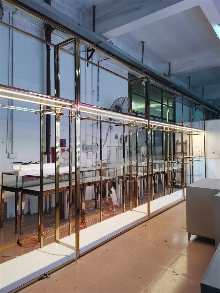 ODM Boutique Women Clothing Shop Display Furniture Racks 5mm Thick