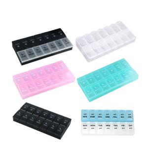 Quality 7 Day Double Row Medical Blister Packs 14 Compartments Daily Pill Packs wholesale