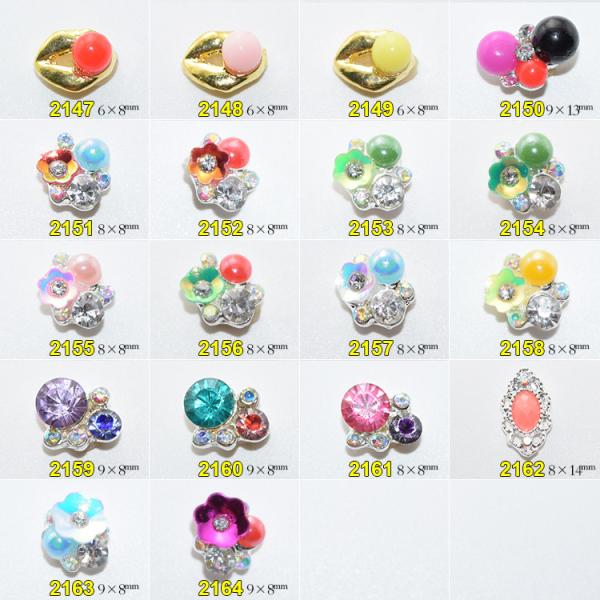 Hot NEW Wholesale Alloy Jewelry 3D Nail Art Jewelry Nail rhinestones Sticker