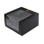 Black Tuck Top Boxes Retail Paper Box Packaging For Baseball Cap With Display