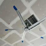 Large Hvls Industrial Ceiling Fan Application in Inner Basketball Sports Center