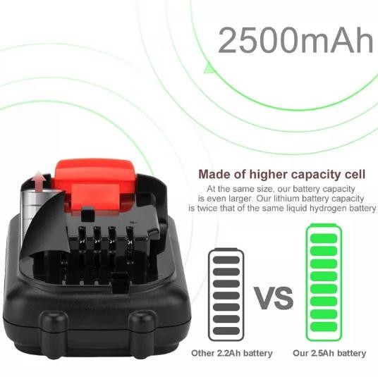 12V 2500mAh Lithium Ion Battery DCB125 DCB127 DCB121 DCB100 DCB120 DEWALT Battery