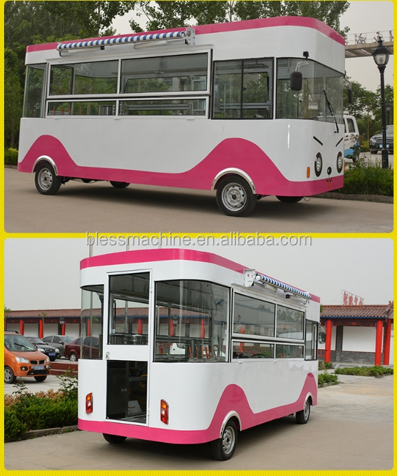 Food Hygiene Standards Manufacture Outdoor 3 or 4 Wheels Food Cart for Mobile Food Truck