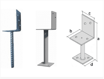 4mm Galvanised Shape Stamping Parts Post Fence Foot Anchors for Fixing and Connecting