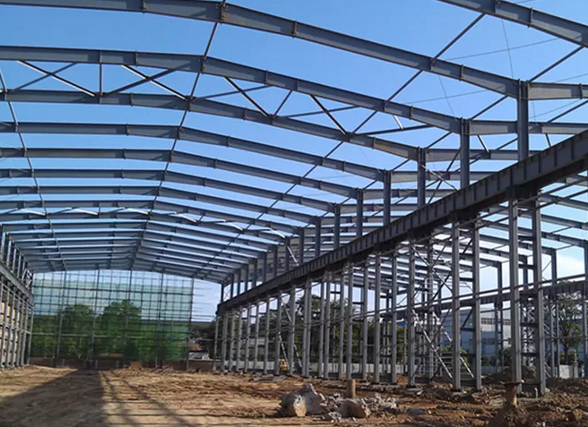 High Strength Structural Steel Frame Construction Factory , Steel Structure Factory Building