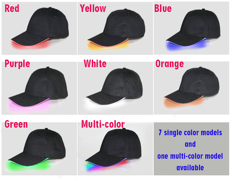 led hat,USB led hat,led glow hat,led flash hat,rechargeable led hat, led baseball hat
