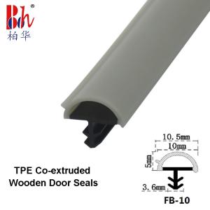 Quality Gray Color Co-Extrudsion Wooden Door Rubber Sealing Strips D Shape Door Seals wholesale