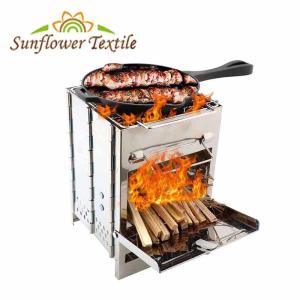 Quality 21x15x15cm Folding Portable Camping Cookware Mini Barbecue Charcoal Grill wholesale